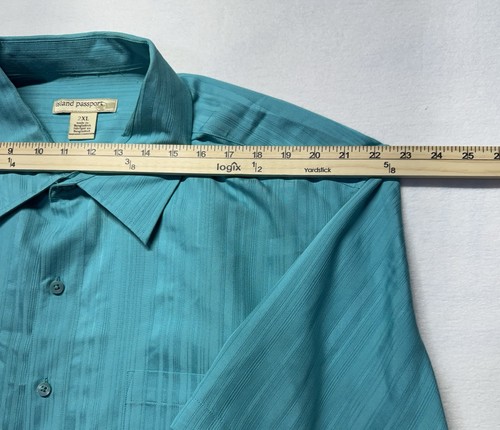 Island Passport Men’s Short Sleeve Button Down Shirt Size 2XL Te - photo 5