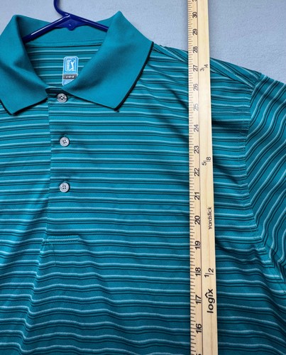 PGA Tour Airflux Men's Striped Performance Golf Polo Shirt - photo 5