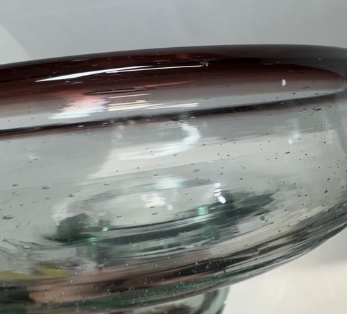 4 Piece Mexican Mouth Blown Dark Red/Maroon Margarita Glasses - photo 3