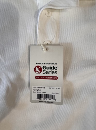 Gander Mountain Guide Series Men's Bright White Polo 3XLT - photo 4
