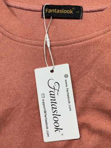 Fantaslook Women's Long Sleeve Crew Neck Curved Hem Casual Tunic - photo 4