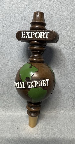 Vtg Special Export World Globe Draft Beer Tap Handle 9”