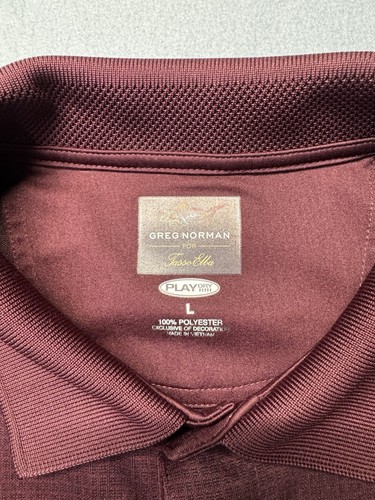 Greg Norman Tasso Elba Polo Shirt Mens Medium Maroon - photo 3