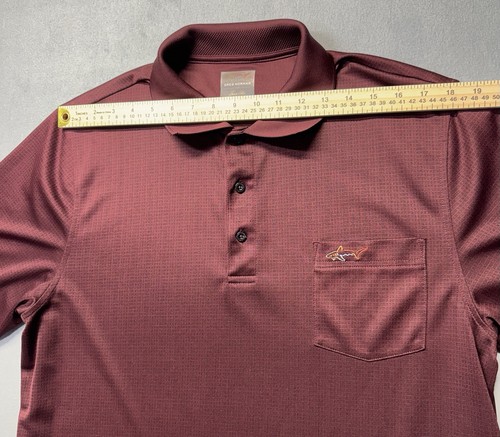 Greg Norman Tasso Elba Polo Shirt Mens Medium Maroon - photo 4