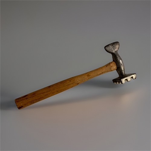 Vintage Cast Iron and Hardwood Meat Tenderizer ca. 1950s