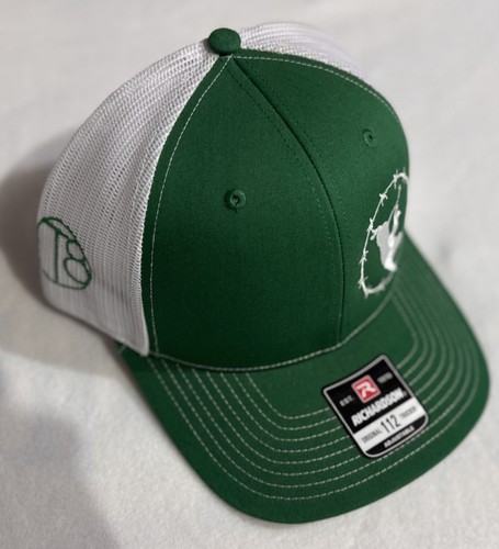 Twisted 8 Brand Trucker Hat Green White Mesh Back Adjustable