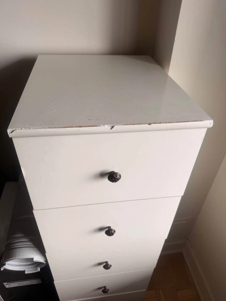 White 5-Drawer Tall Dresser / Storage Chest - photo 4