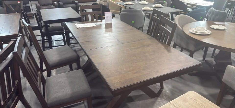 Adjustable Classic 7 Piece Wooden Dining room table set - photo 2