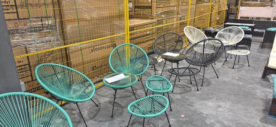 Modern Summer wire/weave seating set