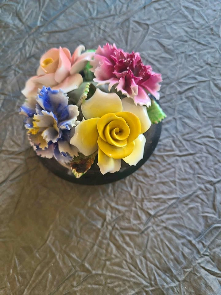 Vintage Porcelain Floral Figurine