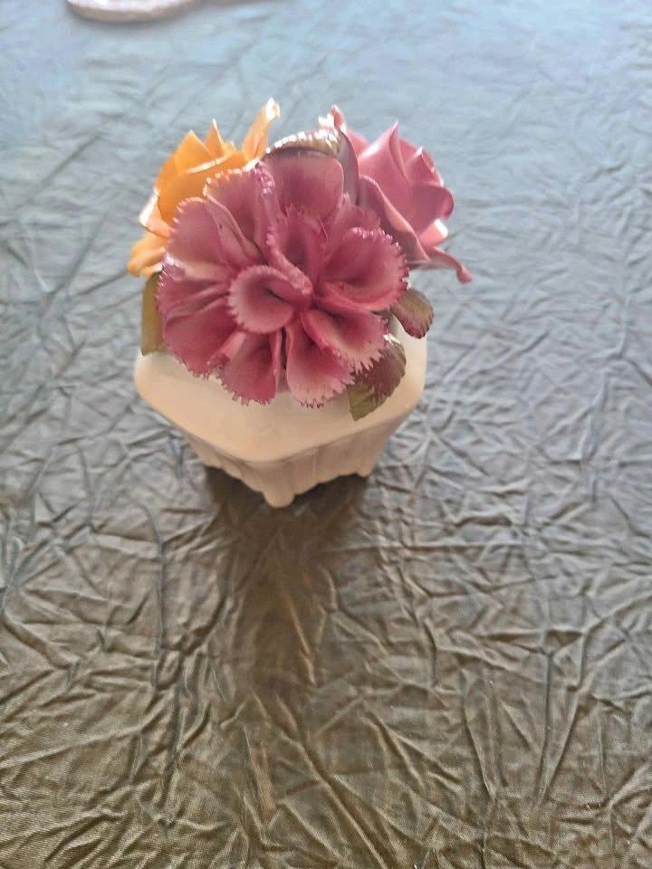 Vintage Royal Rose Porcelain Floral Figurine Made in England
