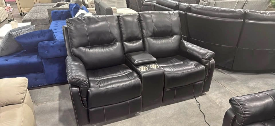 Vegan Leather Reclining Loveseat/Sofa