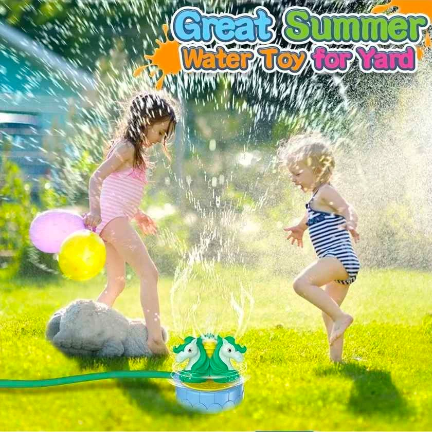 Water Spray Unicorn Sprinkler Toy – Triple Head Outdoor Kids - photo 2