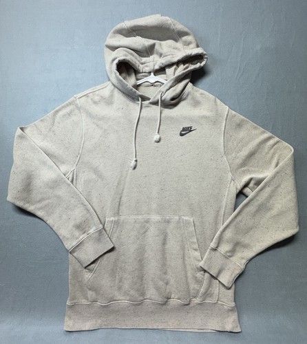 Nike Club Swoosh Pullover Hoodie X-Small Beige