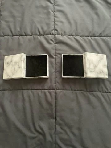 Square White Marble Cardboard Necklace Boxes - photo 4