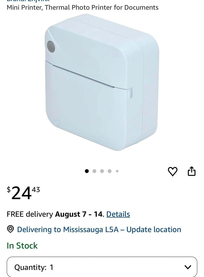 Mini Printer, Thermal Photo Printer for Documents