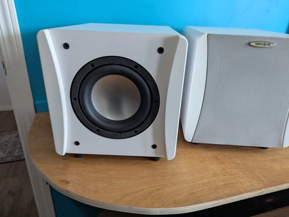 Velodyne Speaker Pair - White - rare - Impact Mini Subwoofer Pai - photo 2