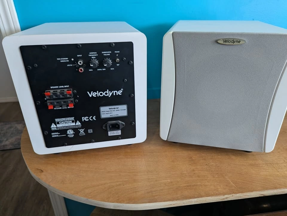 Velodyne Speaker Pair - White - rare - Impact Mini Subwoofer Pai - photo 4