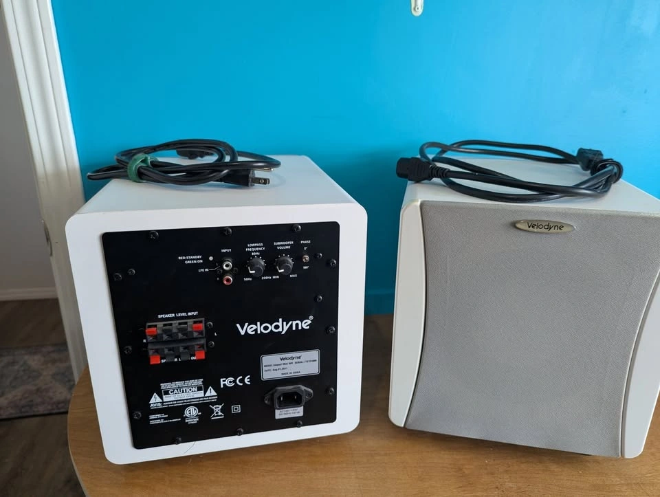 Velodyne Speaker Pair - White - rare - Impact Mini Subwoofer Pai - photo 5