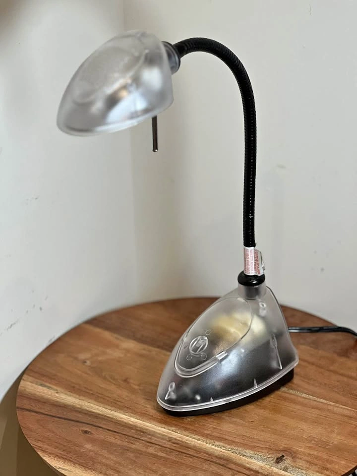 Vintage Y2K Clear Translucent Gooseneck Desk Lamp