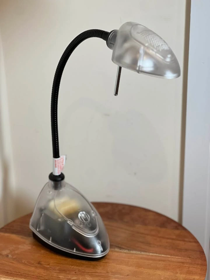 Vintage Y2K Clear Translucent Gooseneck Desk Lamp - photo 2