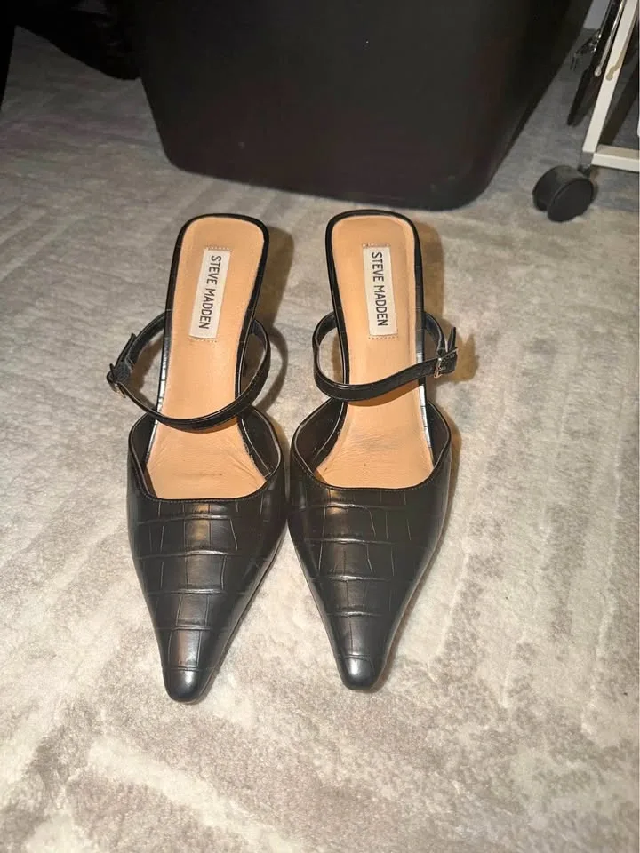 Steve Madden Brecki Black Croc 8