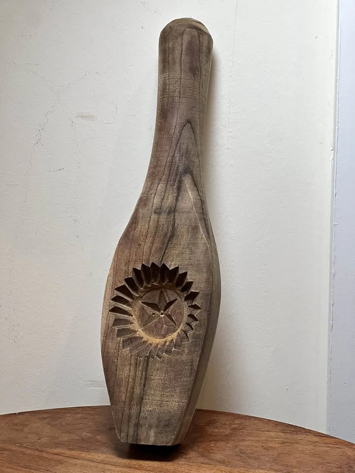 Hand-Carved Wooden Ma'amoul / Cookie Mold Press