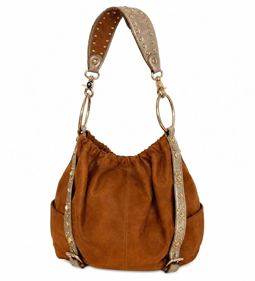 Kathy Van Zeeland Y2K Glam Hobo Bag Purse