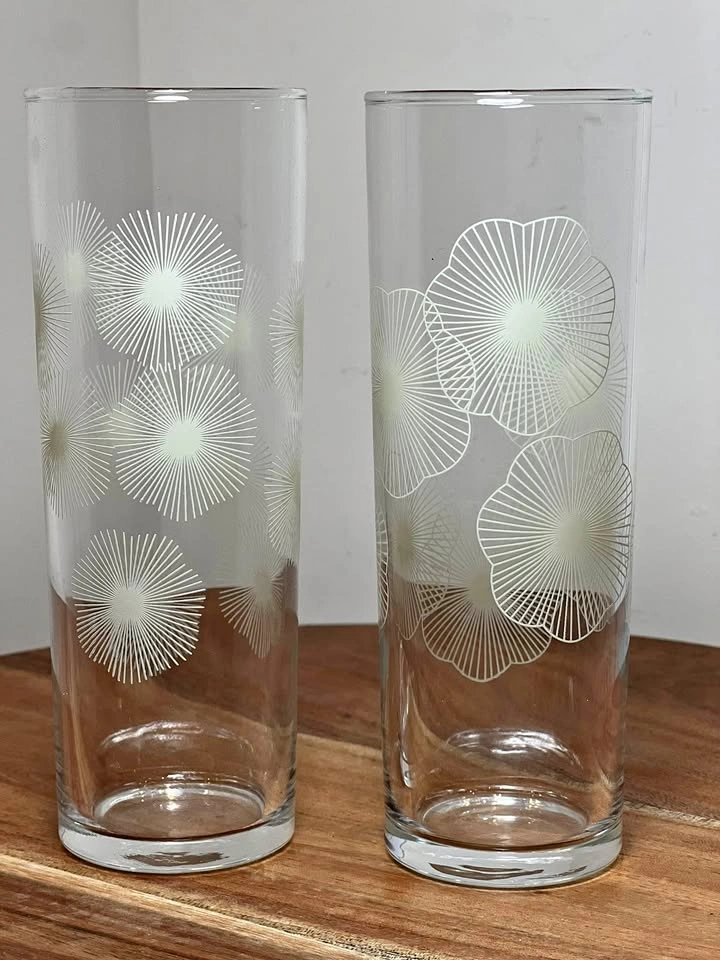 Vintage IKEA Atomic Sunburst Glasses by Nysgards Maria Bengtsson