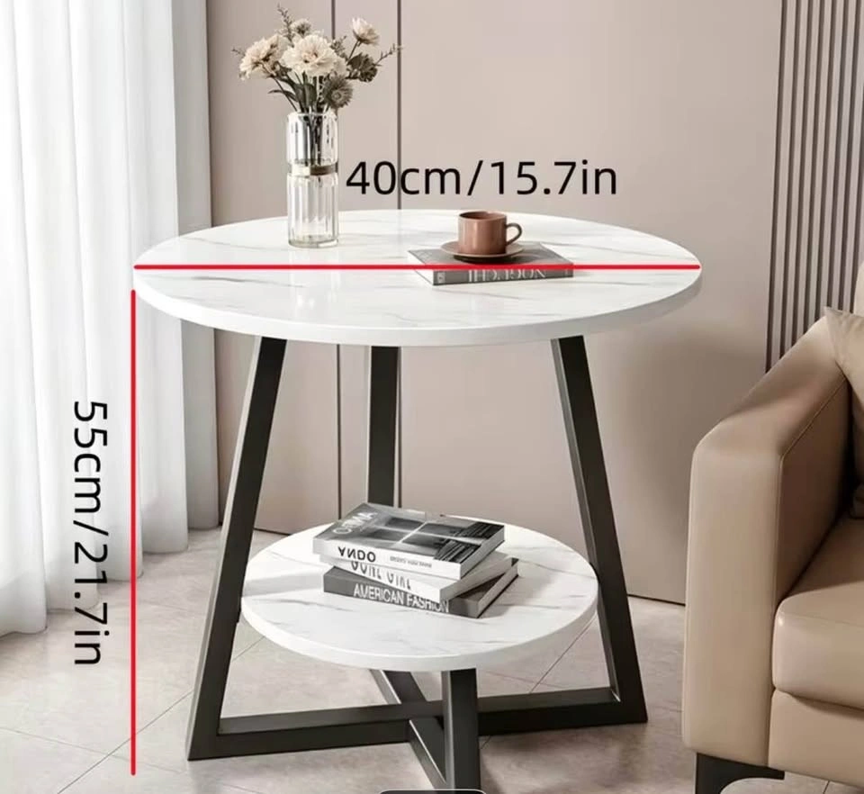 Round Marble Pattern Side/ Coffee Table - photo 2