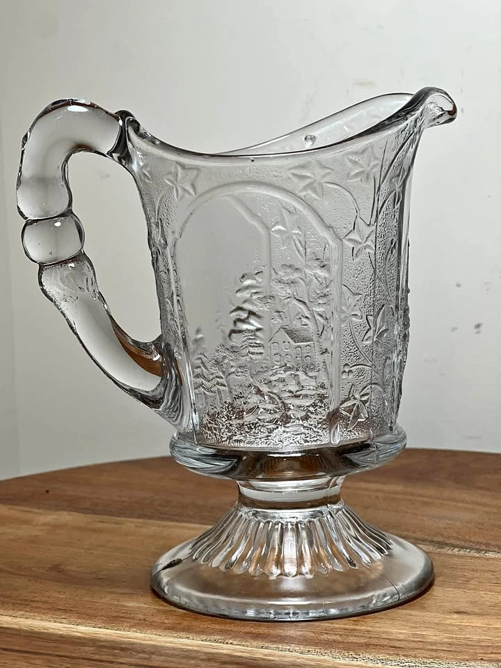 Antique 1883 EAPG "Canadian" 6" Glass Creamer Pitcher