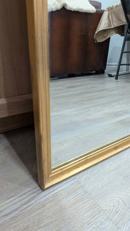 Large Gold Framed Rectangular Mirror - photo 3