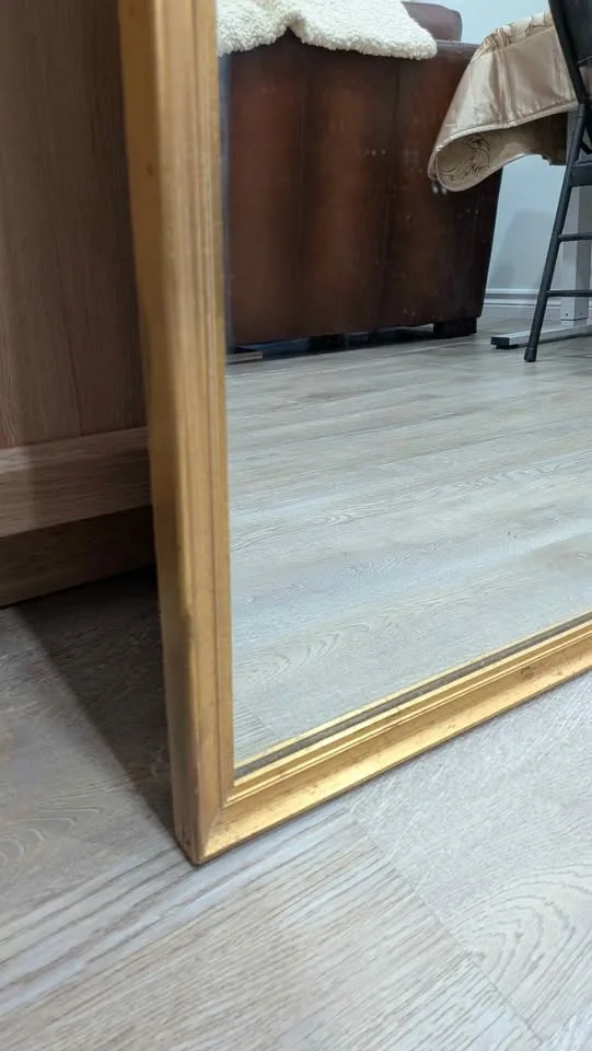 Large Gold Framed Rectangular Mirror - photo 3