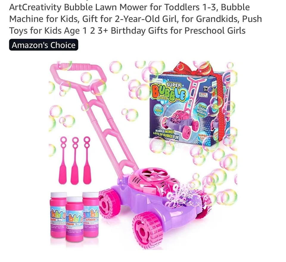 ArtCreativity Bubble Lawn Mower - Fun Kids Toy