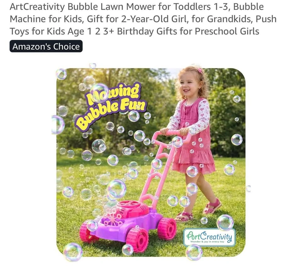 ArtCreativity Bubble Lawn Mower - Fun Kids Toy - photo 2