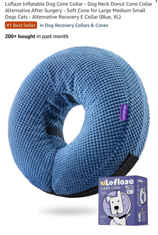 Loflaze Inflatable Dog Recovery Donut Collar - XXL