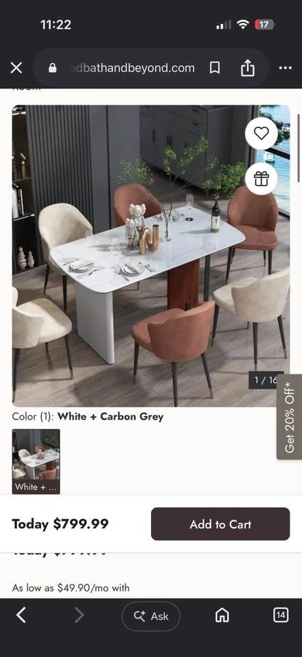 63” Modern Luxury Dining Table – Sintered Stone & Glass Top - photo 2