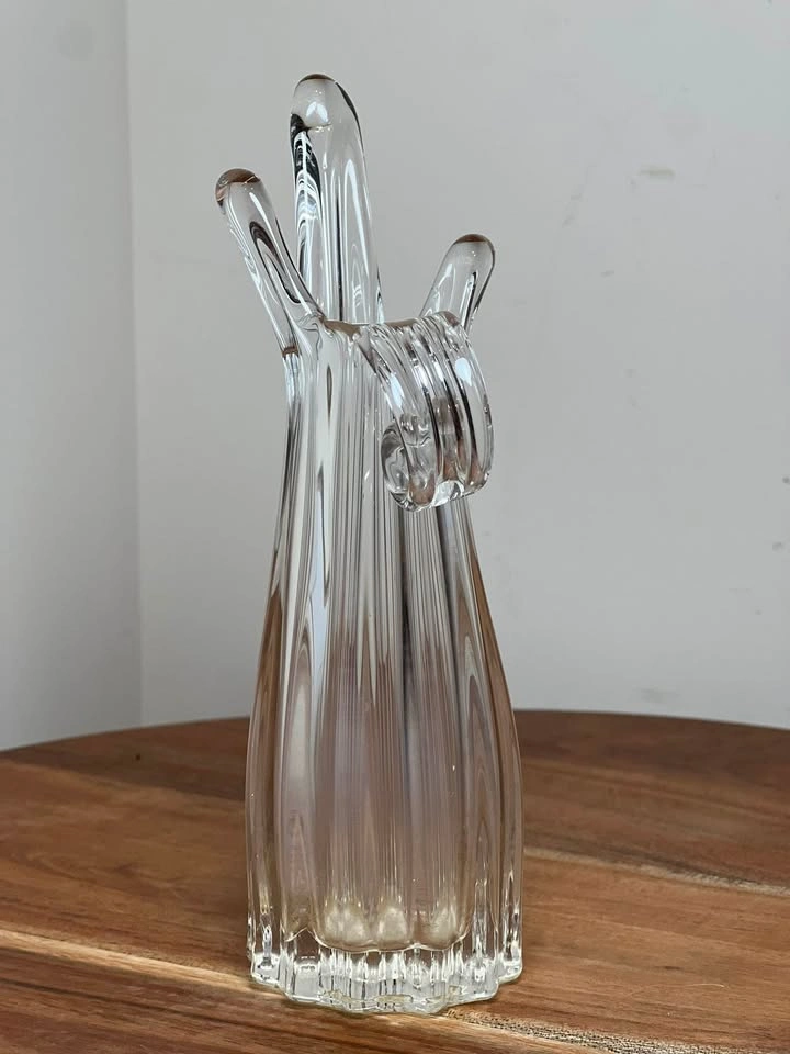 Vintage Mid-Century Clear Art Glass Finger Vase - photo 2