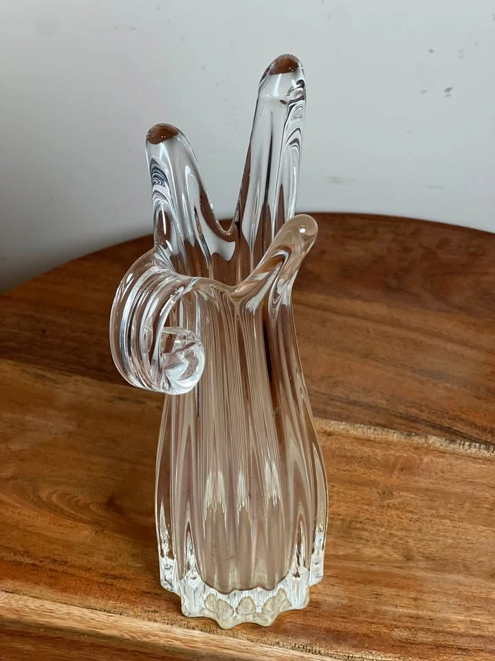 Vintage Mid-Century Clear Art Glass Finger Vase - photo 4