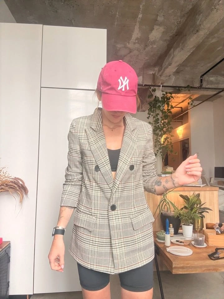 Plaid Womens Blazer – Small