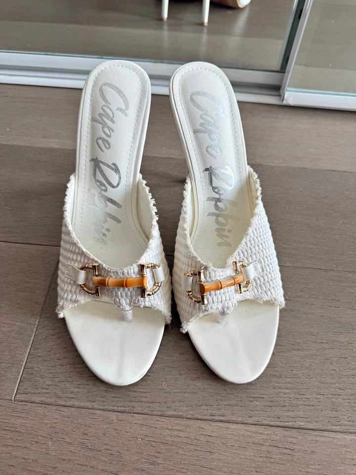 White heels from fashion nova