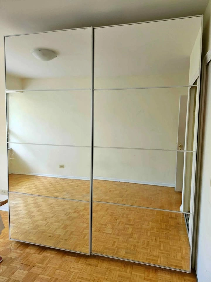 IKEA PAX Wardrobe with Mirrored Sliding Doors
