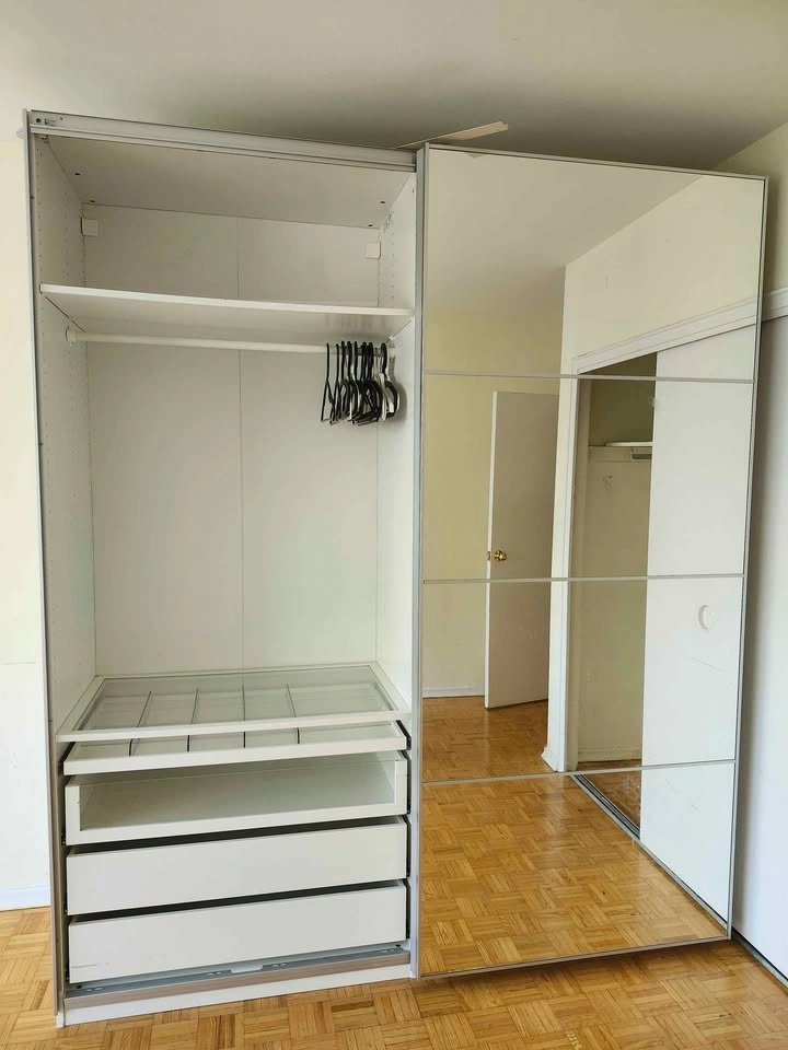 IKEA PAX Wardrobe with Mirrored Sliding Doors - photo 3
