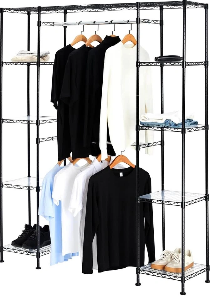 Adjustable Expandable Metal Hanging Closet Organizer Rack