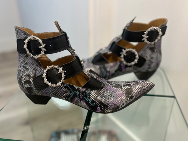 Size 12 John Fluevog Tammi Rose Booties - Never Worn