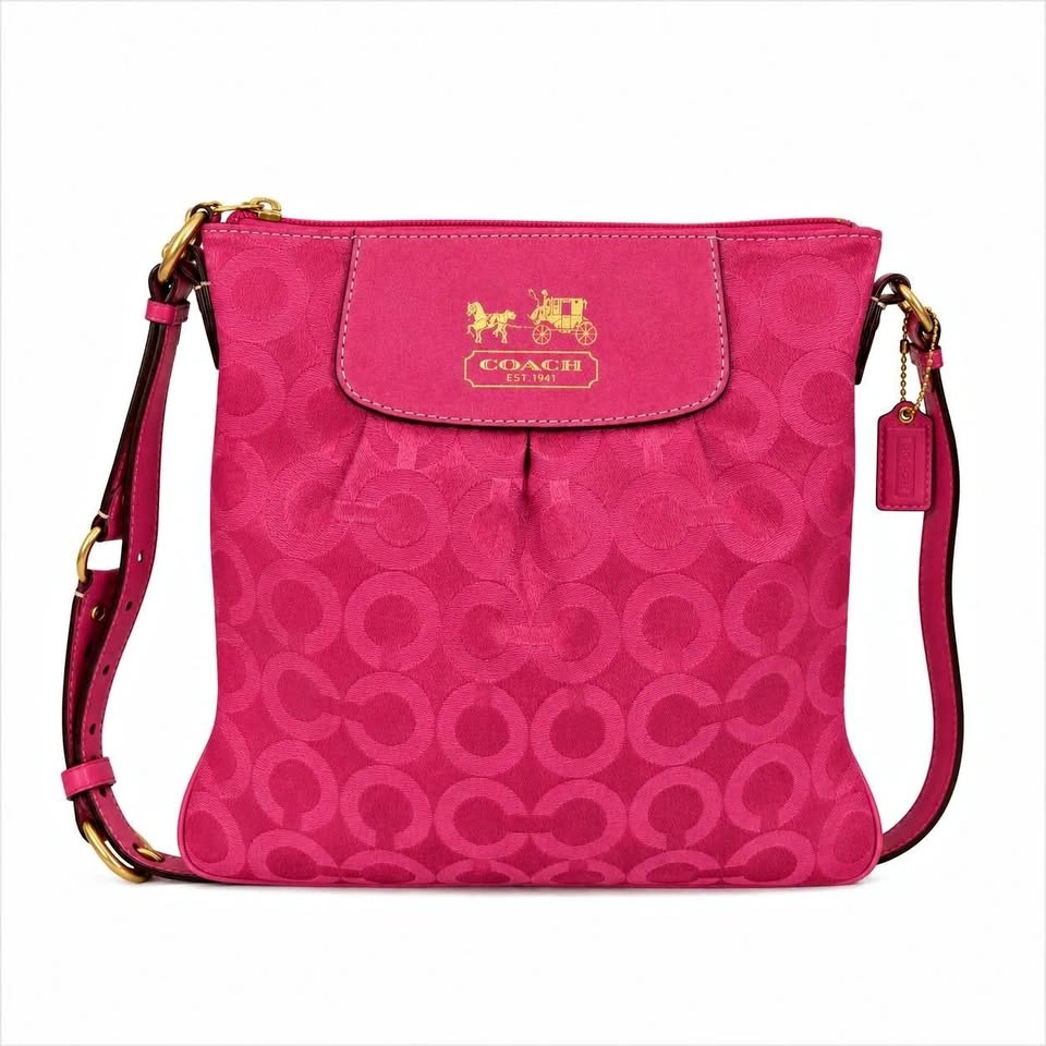 Coach Madison Hot Pink Crossbody Op Art