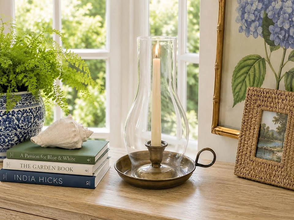 Vintage Heritage Brass Chamberstick Candle Holder