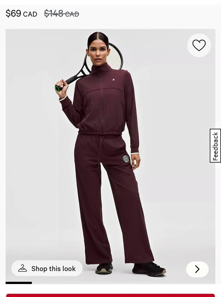 Lululemon Court Rival Wide-Leg Tennis Track Pant