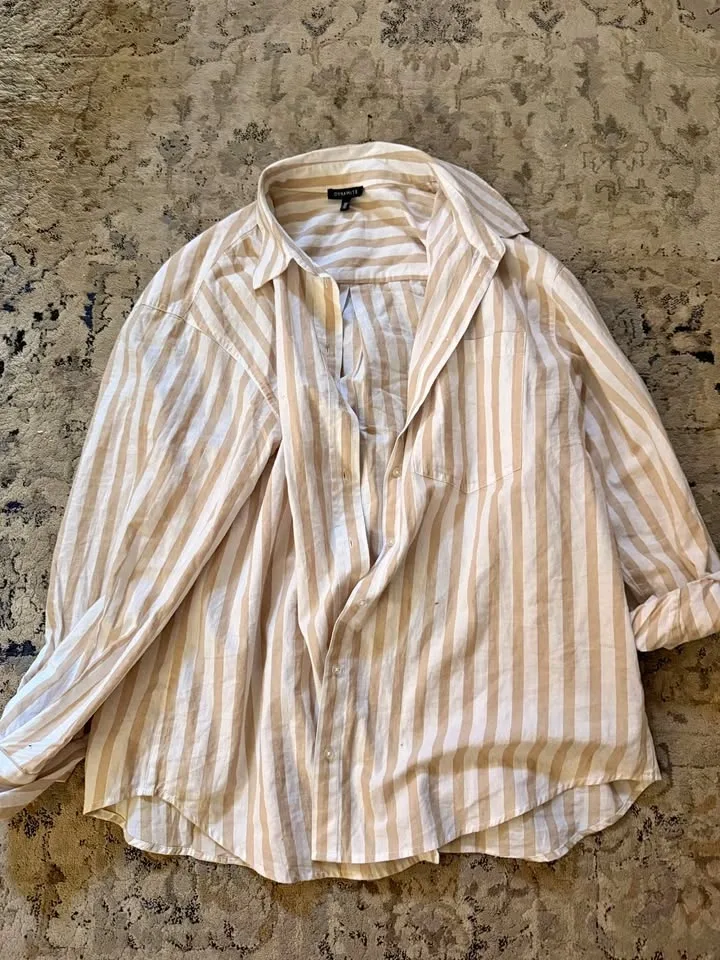 Dynamite Striped Button-Down Shirt