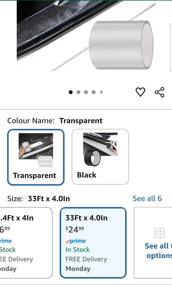 Car transparency tape